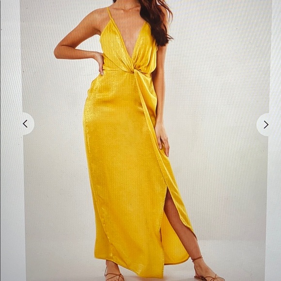 Satin Twist Maxi Dress - Picture 2 of 2
